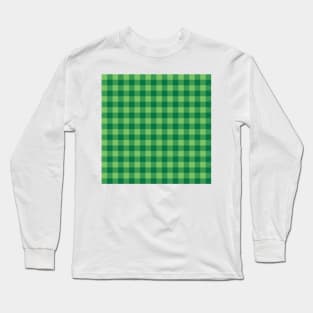 Christmas square green pattern Long Sleeve T-Shirt